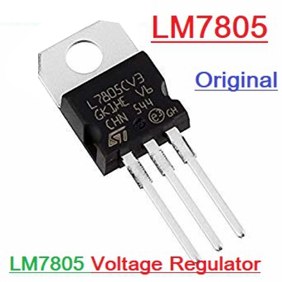 Picture of 2Pcs- A Class LM7805 L7805CV L7805 7805 5V 1.5A Voltage Regulator IC 3 Pin TO-220 Package Fixed 5V Positive Voltage Regulator IC Electrical Circuitry & Parts