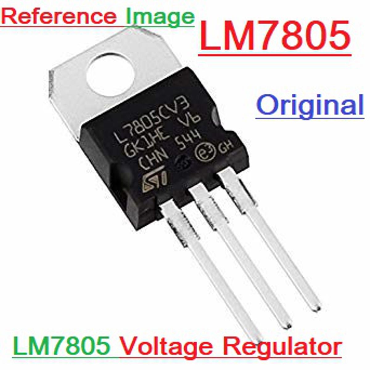 Picture of 2Pcs- A Class LM7805 L7805CV L7805 7805 5V 1.5A Voltage Regulator IC 3 Pin TO-220 Package Fixed 5V Positive Voltage Regulator IC Electrical Circuitry & Parts
