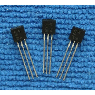 Picture of 5Pcs- CHINESE BF495 BF-495 BF 495 NPN 3 Pin Leads Transistor 20V 30mA 300mW NPN Medium Frequency Transistor TO-92 Package