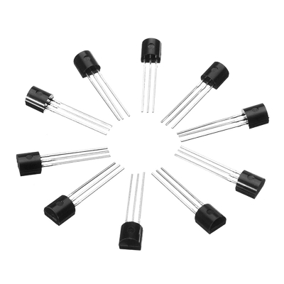 Picture of 25Pcs- BC547B BC547 BC-547 BC 547 45V 100mA NPN 3 Pin Leads General Purpose Transistors BC 547 NPN 3 Pin TO-92 Package Bipolar Low Power Transistor