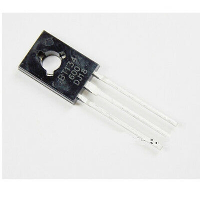 Picture of 5Pcs-BT134 BT134-600D 600V 4A Through Hole Mounting 3 Pin Leads Bi-Directional SCR TRAICS Thyristor TO-126 Package