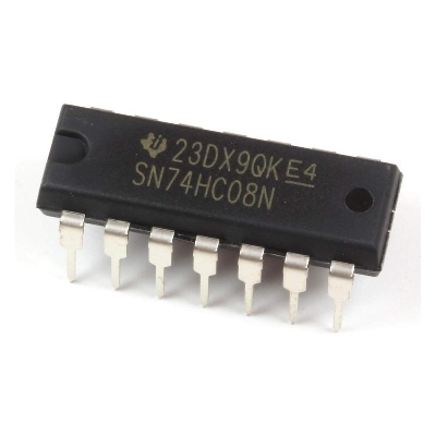 Picture of A CLASS 7408 SN74HC08N 74HC08 74LS08 2 Input AND Gate IC Dual In Package DIP 14 Pin Leads IC