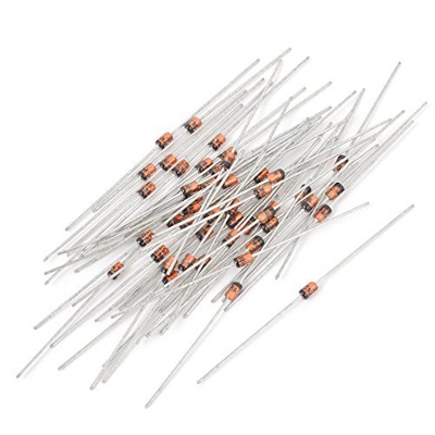 Picture of 10pcs- 1Watt 13V Zener Diodes 1W 13V 1N4743 Through Hole Voltage Regulator Zener Diode DO-41 DIP 2 Pin Leads