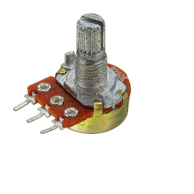 Picture of 2Pcs- 3 Pin 250K Potentiometer Panel Mount 250K Ohm 1/2 Watt 3 Terminal Leads Single Gang Linear Taper Rotary Potentiometer 250K Ohm Adjustable Variable Resistor Volume Pot