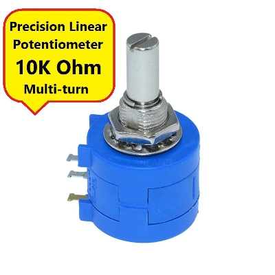 Picture of Multiturn Precision 10K 3590S-2-103L Linear Precision Potentiometer 10K Ohm Adjustable Potentiometer Multi 10 Turn Counting Dial Rotary Wirewound Pot Switches