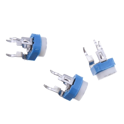 Picture of 10Pcs- RM065 RM-065 VR 50K Ohm 503 Potentiometer Trimmer Trim Pot 50K Ohm 503 Trimpot Variable Resistor Top Adjustment Single Turn 6mm V/R 3 Pin Leads Terminals 