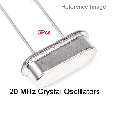 Picture of 5Pcs- 20MHz Crystal Oscillators 20MHz Mini Passive Resonator 20MHz Inline Feet Passive Components Crystal Electronics Circuitry & Parts