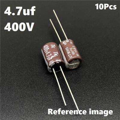 Picture of 10Pcs Electrolytic Capacitor 4.7uF 400V Radial Polarized Aluminum Electrolytic Capacitor
