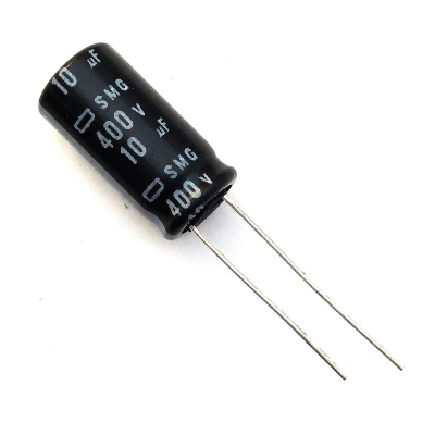 Picture of 5Pcs- 10uF 400V RADIAL Electrolytic Capacitor 10uF 400V Radial Polarized Aluminum Electrolytic Capacitors 2 Pin Leads Connections Leg