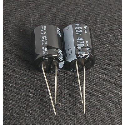 Picture of 10Pcs- 100uF 50V RADIAL Electrolytic Capacitor 100uF 50V Radial Polarized Aluminum Electrolytic Capacitors 2 Pin Leads Connections Leg