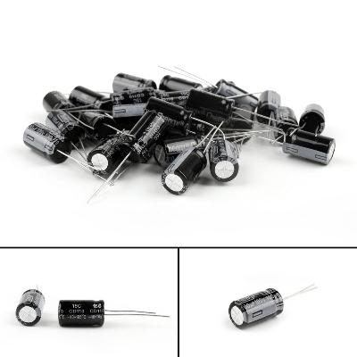 Picture of 5Pcs- 100uF 100V RADIAL Electrolytic Capacitor 100uF 100V Radial Polarized Aluminum Electrolytic Capacitors 2 Pin Leads Connections Leg