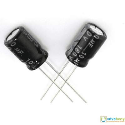 Picture of 5Pcs- 10uF 160V RADIAL Electrolytic Capacitor 10uF 160V Radial Polarized Aluminum Electrolytic Capacitors 2 Pin Leads Connections Leg