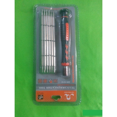 Picture of SW-1019 6 In 1 DUAL Ends High Precision 6 In 1 Screwdriver Telecommunication Interchangeable Screwdriver Tool Sets  Professional For Mobile Tablet Repair Disassemble 