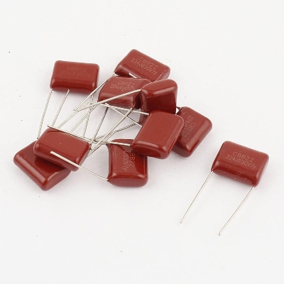 Picture of 3Pcs- METALLIZED 224j 630V Metallized 224j 630V Polypropylene Capacitor Mylar 220nF Polyester Film Capacitors 2 Pin Leads Terminals Connections Leg