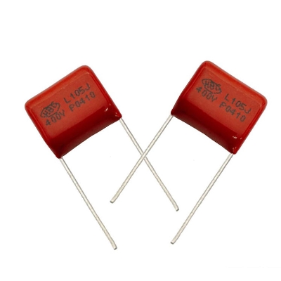 Picture of 5Pcs- METALLIZED 105K 400V Metallized 105K 400V Polypropylene Capacitor Mylar 1000nF Polyester Film Capacitors 2 Pin Leads Terminals Connections Leg