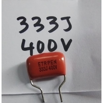 Picture of 5Pcs- METALLIZED 333j 400V Metallized 333j 400V Polypropylene Capacitor Mylar 33nF Polyester Film Capacitors 2 Pin Leads Terminals Connections Leg