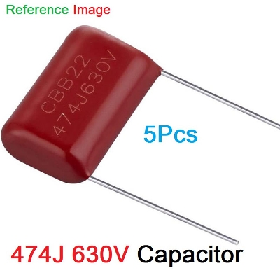 Picture of 3Pcs- METALLIZED 224j 630V Metallized 224j 630V Polypropylene Capacitor Mylar 220nF Polyester Film Capacitors 2 Pin Leads Terminals Connections Leg