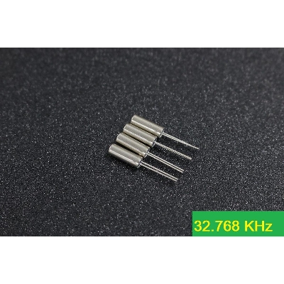 Picture of 5Pcs- 32.768KHz RTC CRYSTAL Oscillators 32.768KHZ Cylindrical Real Time Clock Passive Quartz Crystal Glass Resonator Oscillators Frequency Generator 2 Pin Leads Terminals