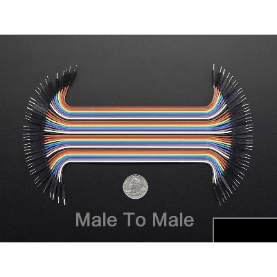 Picture of M-M 40Pcs Set Jumper Wires MALE To MALE Ribbon Set Connecting Wire 40Pcs Male to Male Jumper Wires Cables 20cm Breadboard Friendly Projects Prototyping DIY