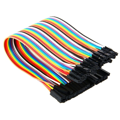 Picture of F-F 40Pcs Set Jumper Wires FEMALE To FEMALE Ribbon Set Connecting Wire 40Pcs Female to Female Jumper Wires Cables 20cm Breadboard Friendly Projects Prototyping DIY