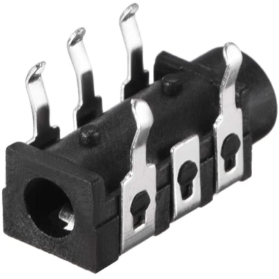 Picture of 2Pcs- PJ-313 5Pin Leads PCB Mount 3.5mm FEMALE Socket 5 Pin DIP PJ-313 Female Audio Headphone Socket For Audio Sound  Amplifier Speaker