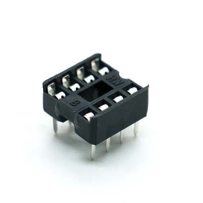Picture of 5Pcs- 8Pin IC Base 8 Pin Leads PCB Mount Low Cost IC Socket DIL DIP IC Socket PCB Mount Connector Adaptor Solder Type IC Base Socket 8 Pin IC Base