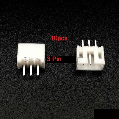 Picture of 10Pcs- 3Pin WHITE MALE HEADER Female Housing JST XH Male Header 3 Pin Leads 2.54mm Pitch Male Connector For Breadboard Friendly DIY Cables