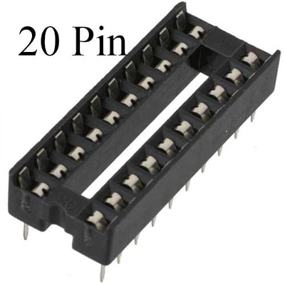 Picture of 5Pcs- 20Pin IC Base 20 Pin Leads PCB Mount Low Cost IC Socket DIL DIP IC Socket PCB Mount Connector Adaptor Solder Type IC Base Socket 20 Pin IC Base
