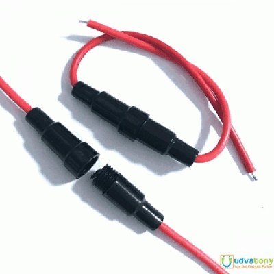 Picture of 2Pcs- CABLES With 5x20mm AGC Fuse Holder Quick Fast Waterproof Inline Glass Fuse Holder 10A 220V 5x20mm Round Patch Type With Cables For Circuit Protection Devices