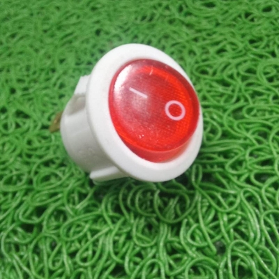 Picture of 2Pcs- WHITE BLACK Color 3 Pin KCD1 Rocker Switches AC 250V 10A 3Pin On Off Full Illuminated Neon RED Indicator SPST Power Switch For Auto Car Boat IPS UPS