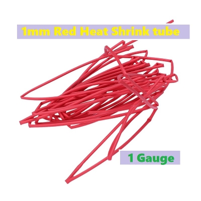 Picture of 2 Gauge- 1mm RED Heat Shrink Tube 1mm Heatshrink Tubing Shrinkable Wrap Wire Cables Sleeve Set Heat Shrink Φ1mm Wire DIY Cables Connector Repair