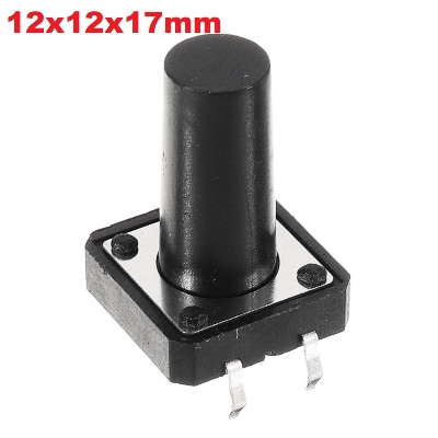 Picture of 5Pcs- LONG Head MOMENTARY Push Button Switch 12x12x17mm 4P 4Pin On Off Panel Momentary Tactile Tact Push Button Switch Self Reset DIP Push Switches