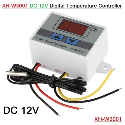 Picture of DC 12V XH-W3001 W3001 10A 12V 120W Digital Temperature Controller Display Thermostat Control Sensors Switches & Waterproof 10K NTC Probe