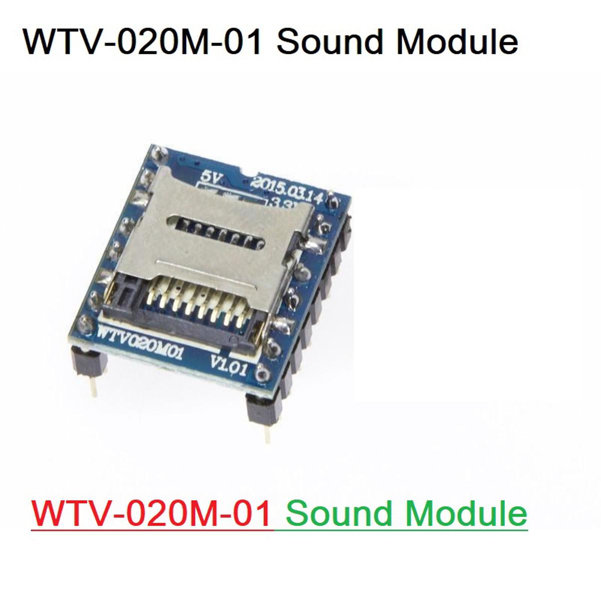 Picture of WTV020-SD-16P WTV020M01 V1.00 Sound Module SD Card Voice Module MP3 Audio Player Voice Module16Pin Leads Header For Cables Arduino DIY 