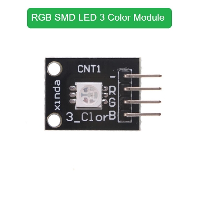 Picture of RGB SMD LED 3 Color Module Circuit Board RED GREEN BLUE RGB With 4 Pin Cables Header For Arduino DIY LED Light Bulbs RGB LED Module