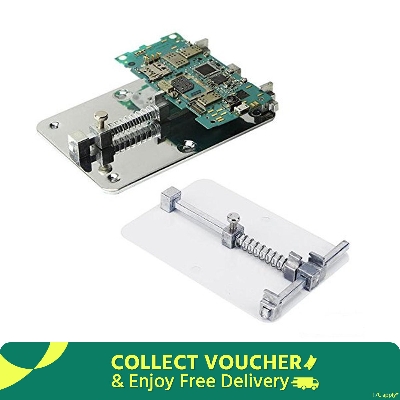 Picture of Universal PCB Holder Stand Stainless Steel 120x80x20mm Adjustable PCB Holder Circuit Board Fixture Soldering De-Soldering Jig Fixture Small Logic Boards Tool Sets