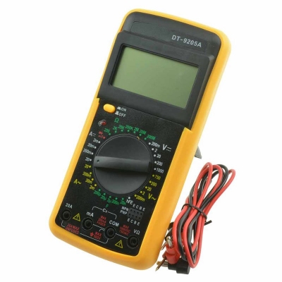 Picture of DT9205A 9205A Digital Multimeter DT9205A Voltage Ampere Ohm Meter Test Probe Extra Large Screen LCD Display Full Range Protection With Auto Power Off