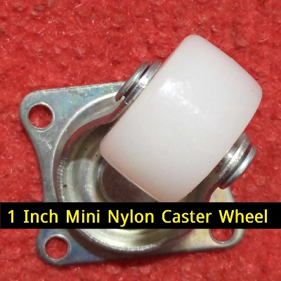 Picture of 1 Inch Mini One Inch Nylon Caster Wheel 1" Inches Without Bearing & Without Lock For Smart Robot Car Wheel Project