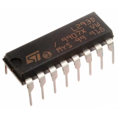 Picture of A CLASS L293D L293 293 Dual H-Bridge Motor Driver DIP-16 16 Pin Leads Dual In Line Package Chip
