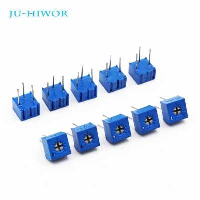 Picture of 3Pcs- 3386 203 20K Ohm Potentiometer 3 Pin Square Shape 20K 203 1/2W Potentiometer Top Adjustment Variable Resistors 20K Ohm 203 Trimpot Trimmer Potentiometer Trim Pot Switches