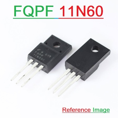 Picture of 2Pcs- 11N60 FQPF11N60C FQPF11N60 600V 11A MOSFET IC TO-220 Package FQPF 11N60 MOS Field Effect Transistor 3 Pin Leads