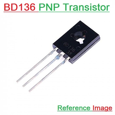 Picture of 5Pcs- BD136 BD-136 BD 136 PNP Transistor 45V 1.5A PNP Power Transistor TO-126 Bipolar Transistor IC Medium Power Silicon PNP Triode Transistor 3 Pin Leads