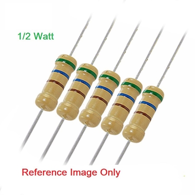 Picture of 50Pcs- 1/2 Watt 68K Ohm Resistor 1/2W 68K Ohm Carbon Film Resistor 68K Ohm Half Watt Resistance 0.5 Watt 5% Tolerance Fixed Resistors Passive Components 2 Pin Leads Terminals