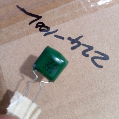 Picture of 25Pcs- MYLAR 224J 100V 220nF 0.22uF 220000pF Polyester Film Capacitor Metallized 220nF Polypropylene Capacitors 2 Pin Leads Terminals Leg