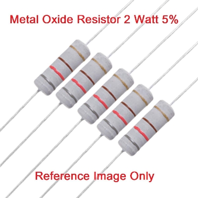 Picture of 10Pcs- 2Watt 3.3 Ohm Resistor Power Resistor 2W 3.3 Ohm Metal Film Resistor 3.3 Ohm Resistor 2 Watt Metal Oxide Film Leads ±5% Tolerance 2 Pin Leads