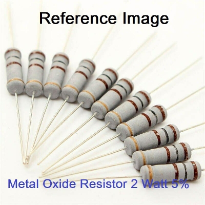 Picture of 10Pcs- 2Watt 470 Ohm Resistor Power Resistor 2W 470 Ohm Metal Film Resistor 470 Ohm Resistor 2 Watt Metal Oxide Film Leads ±5% Tolerance 2 Pin Leads