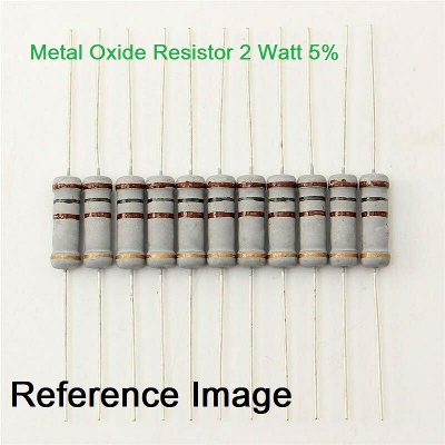 Picture of 10Pcs- 2Watt 220 Ohm Resistor Power Resistor 2W 220 Ohm Metal Film Resistor 220 Ohm Resistor 2 Watt Metal Oxide Film Leads ±5% Tolerance 2 Pin Leads