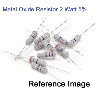 Picture of 10Pcs- 2Watt 0.47 Ohm Resistor Power Resistor 2W 0.47 Ohm Metal Film Resistor 0.47 Ohm Resistor 2 Watt Metal Oxide Film Leads ±5% Tolerance 2 Pin Leads