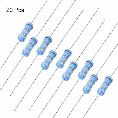 Picture of 50Pcs- Tolerance 1% 470 Ohm Resistor 470 Ohm Carbon Film Resistor 470 Ohm 1/4W Resistance 0.25 Watt Fixed Resistors 2 Pin Leads