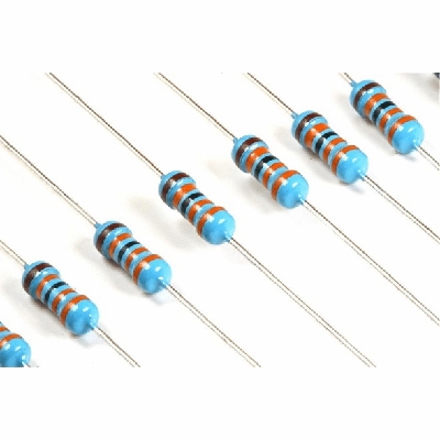 Picture of 50Pcs- Tolerance 1% 100K Ohm Resistor 100K Ohm Carbon Film Resistor 100K Ohm 1/4W Resistance 0.25 Watt Fixed Resistors 2 Pin Leads